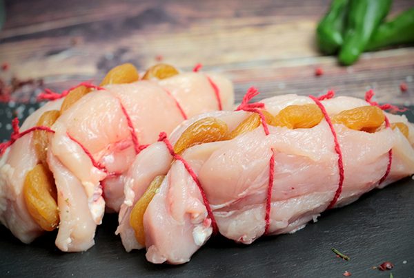 Peito de Frango recheado com alperce